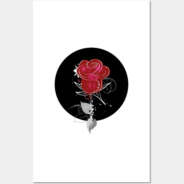 A red extravagant rose Wall Art by Kisho